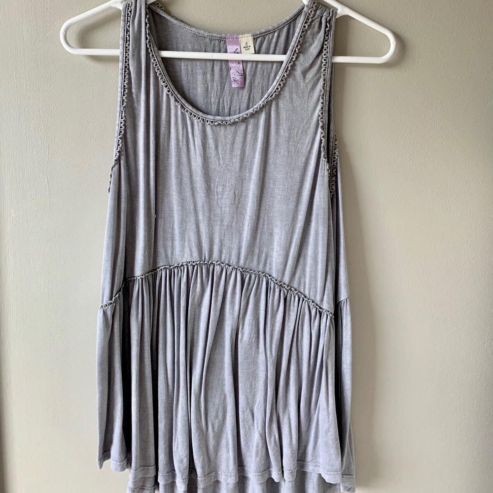 Alya Dusty Blue Sleeveless Shirt